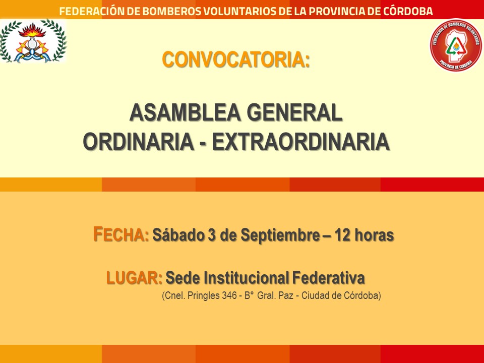 Asamblea General Ordinaria � Extraordinaria FBVPC