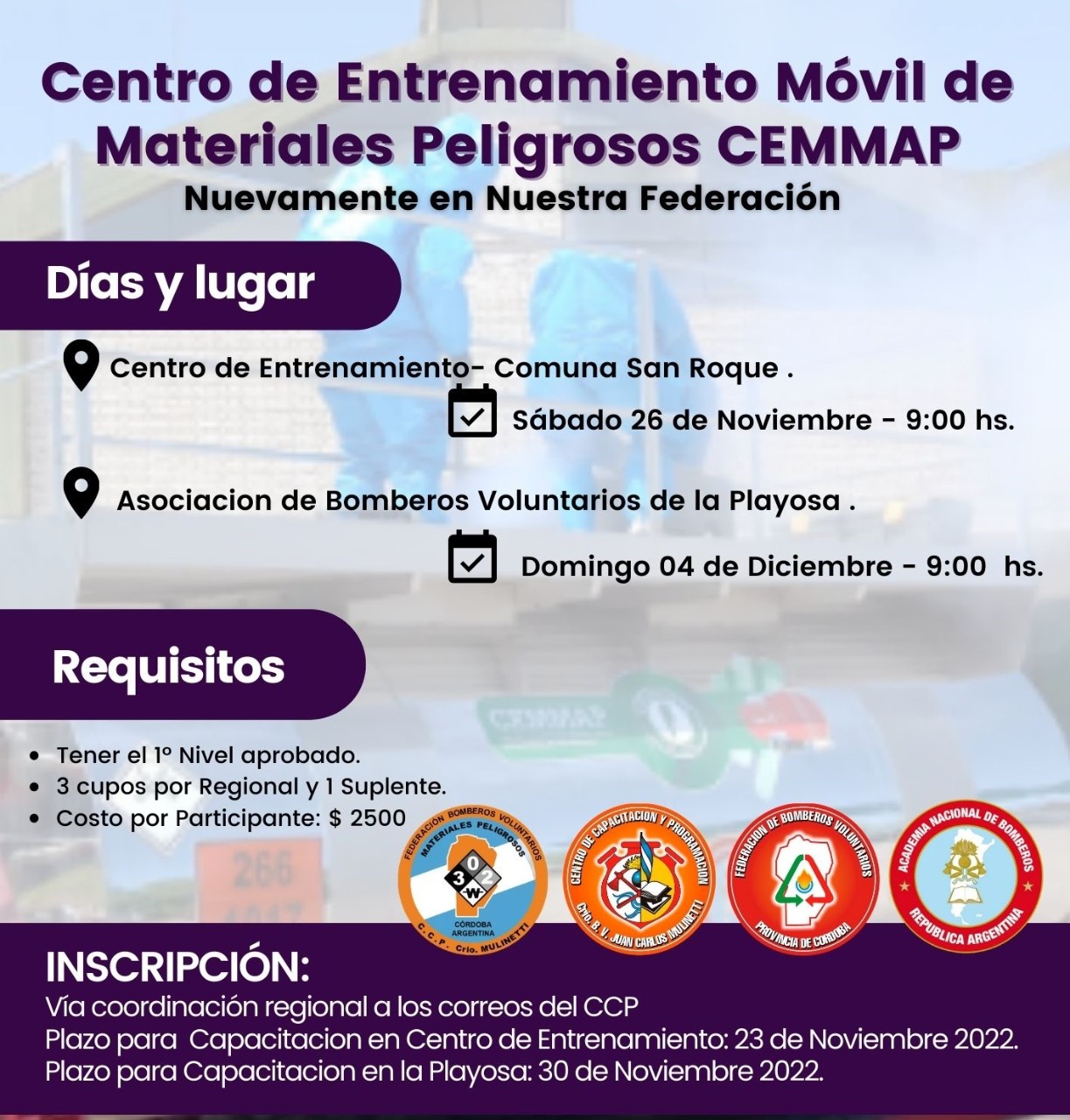Taller de CEMMAT: Centro de Entrenamiento FBVPC y La Playosa