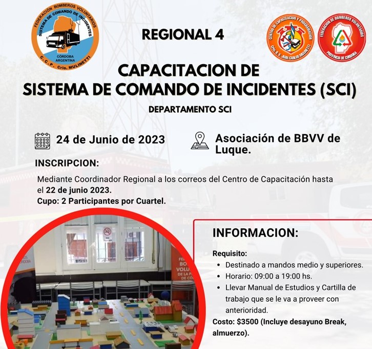 Regional 4: Capacitaci�n Sistema de Comando de Incidentes