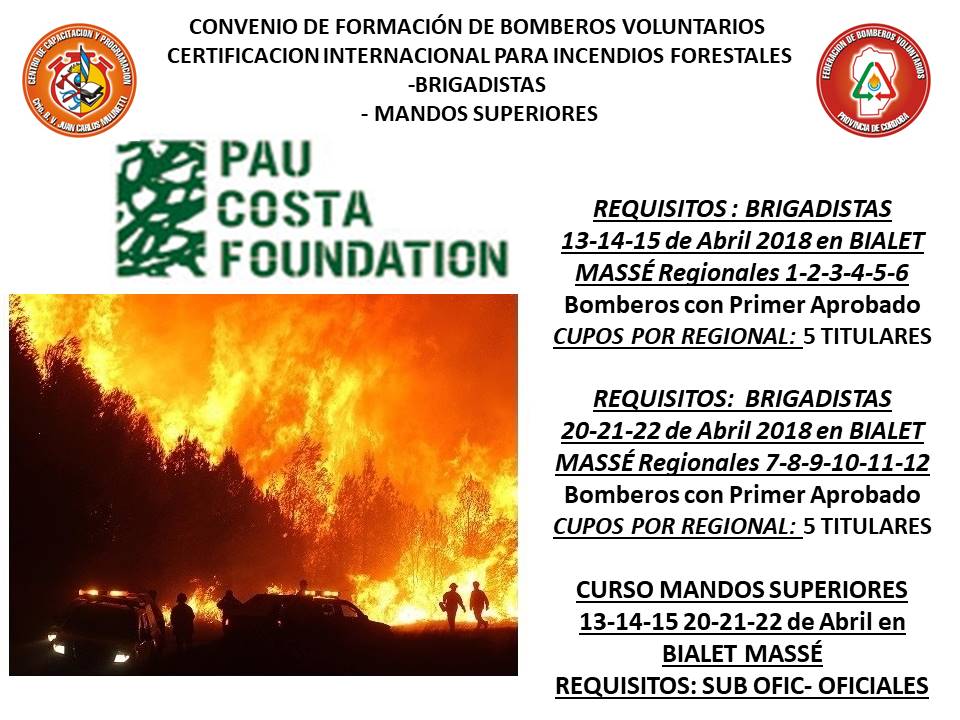 Formación Internacional en Incendios Forestales