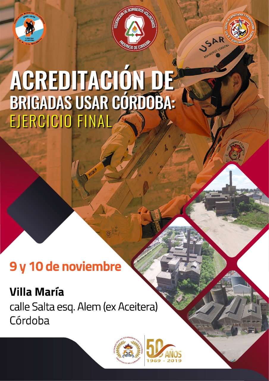 Brigada USAR Córdoba: Ejercicio Final de Acreditación